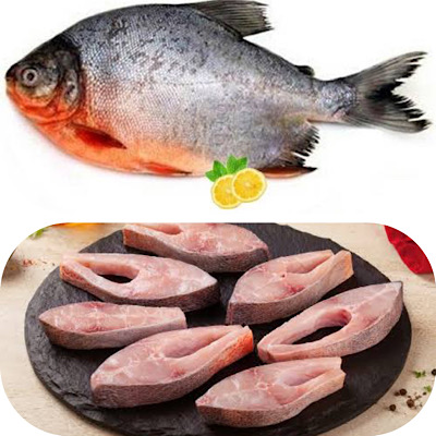 Nutter/ Red Pomfret fish Steak Cut without head 350g Net Pack