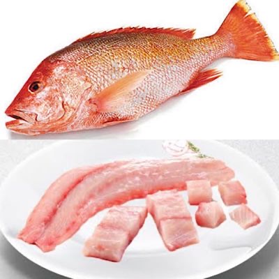 Large Red Snapper Cubes / Curry cut / Chambally 500g Net weight -6kg size fish