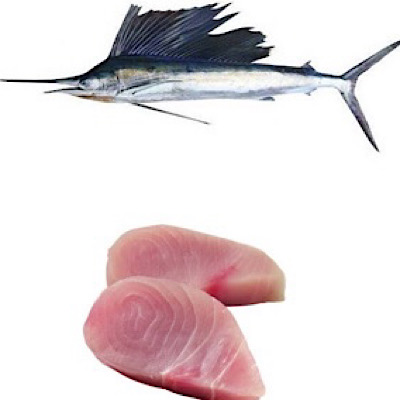 Olapudavan Skinless Steaks / Sail fish 500g Net weight -25kg size fish