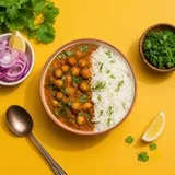 Amritsari Chole  Rice Bowl
