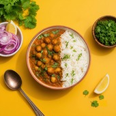 Amritsari Chole  Rice Bowl