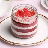 Eggless Red Velvet Jar Cake