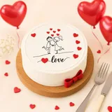 Love You Theme Photo Cake