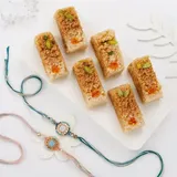 Scrumptious Milk Cake And  Rakhi Set Of 2