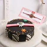 Chocolate Cake Topped With Rakhi Combo