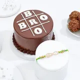 Rakhi And Chocolate Truffle Cake Combo