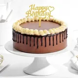 Fresh Cream Chocolate Drip Birthday Cake