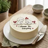 Couple Theme Photo Cake