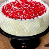 Round Cherry Vanilla Cake