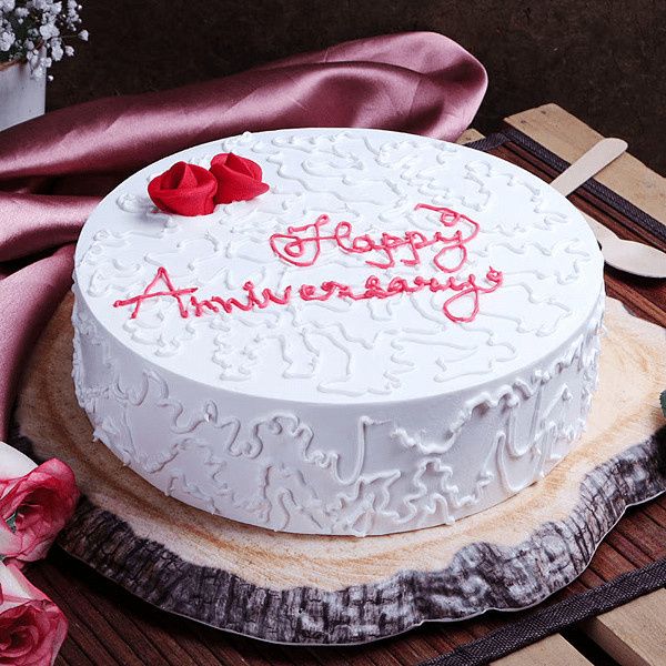 Enchanted Anniversary Vanilla  Cake