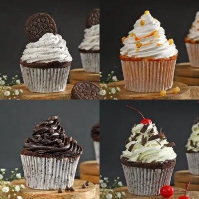 Yummy Creamy Cupcakes (Pack Of 4)