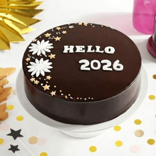 New Year Chocolate Cream Cake