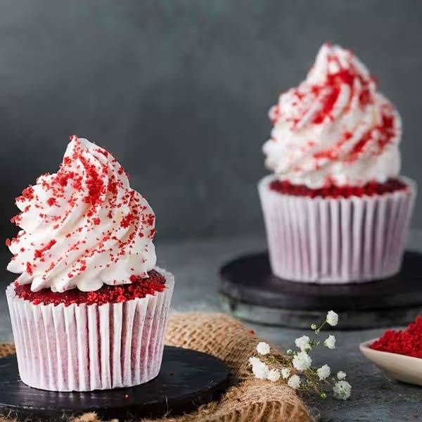 Eggless Red Velvet Cup Cake