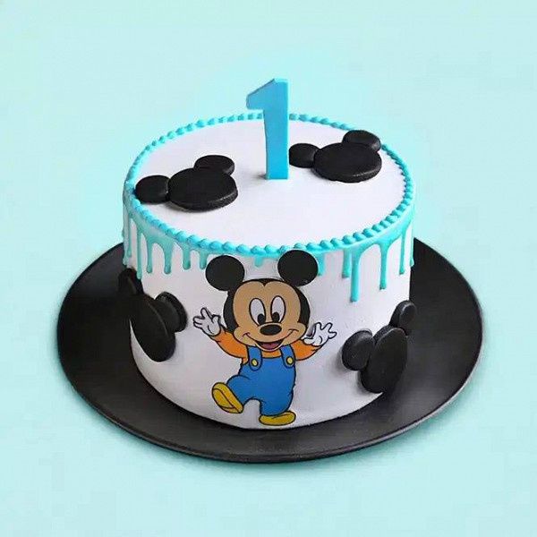 First Birthday Mickey Chocolate Cake