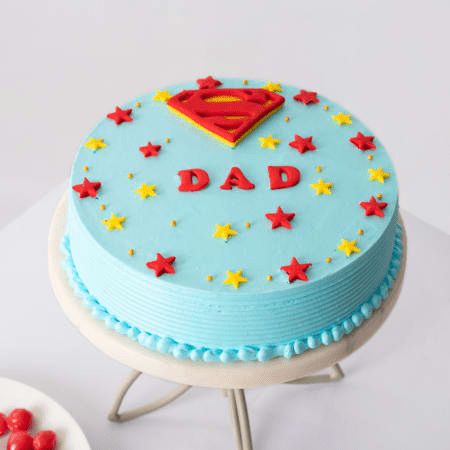 Superhero Cream Cake For Super Dad