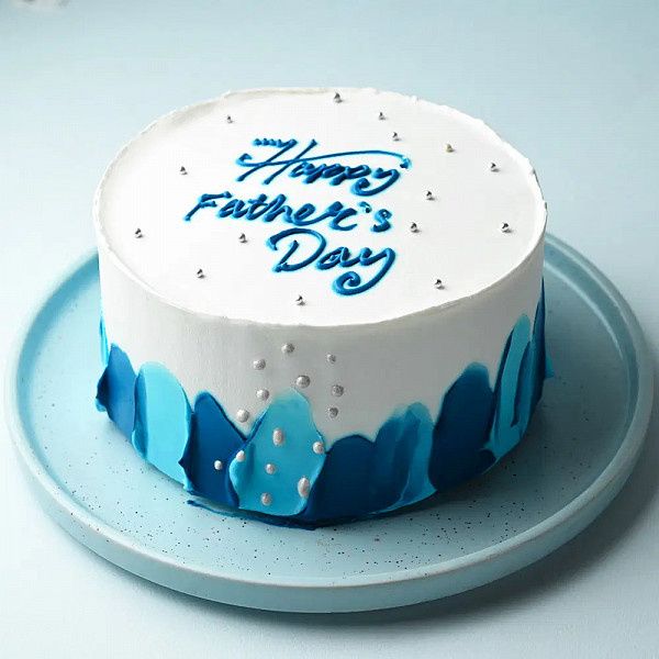 Vanilla Sprinkle Dads Day Cake