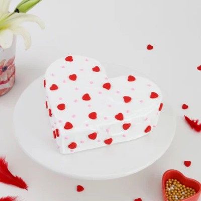 Heart-shaped Chocolate Cake With Cream Frosting