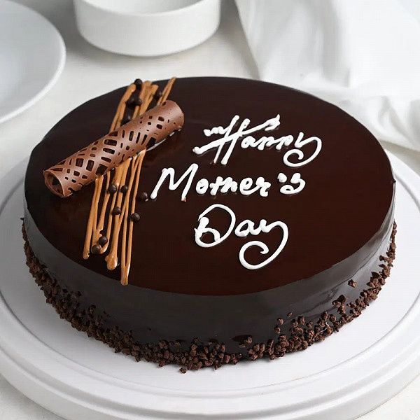 Mothers Day Glazed Chocolate Truffle Cake