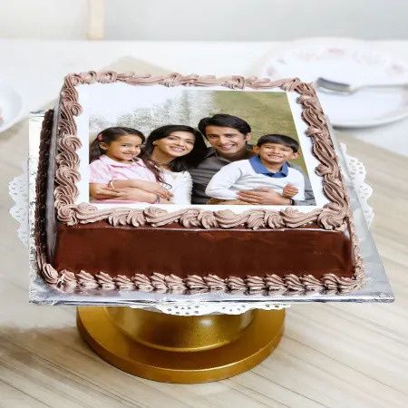 Delicious Chocolate Personalised Photo Cake