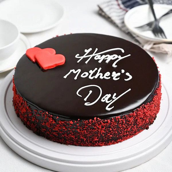 Glossy Chocolate Truffle Mothers Day Cake