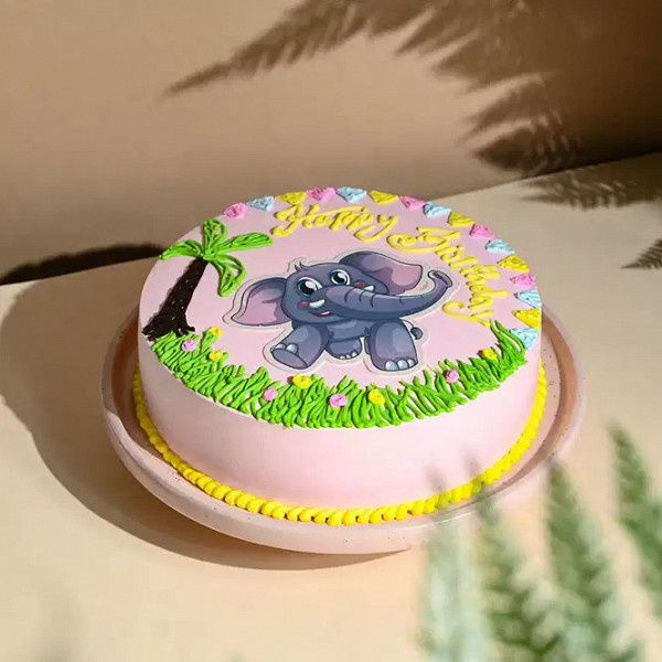 Cheerful Elephant Blackforest Cake