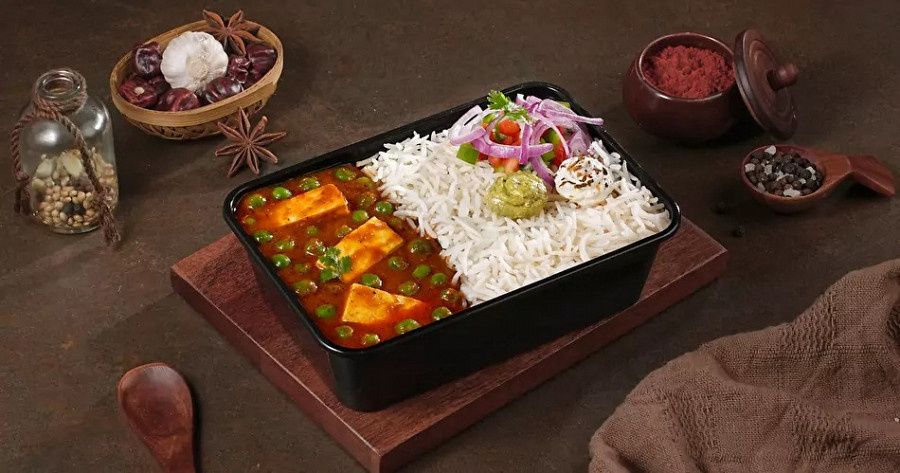 Matar Paneer Rice Box