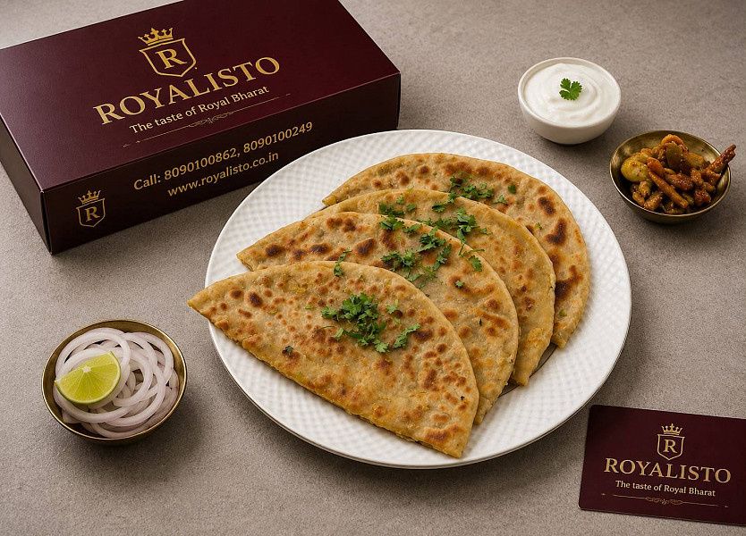 Tawa Paneer Paratha (1 Pcs) With Curd