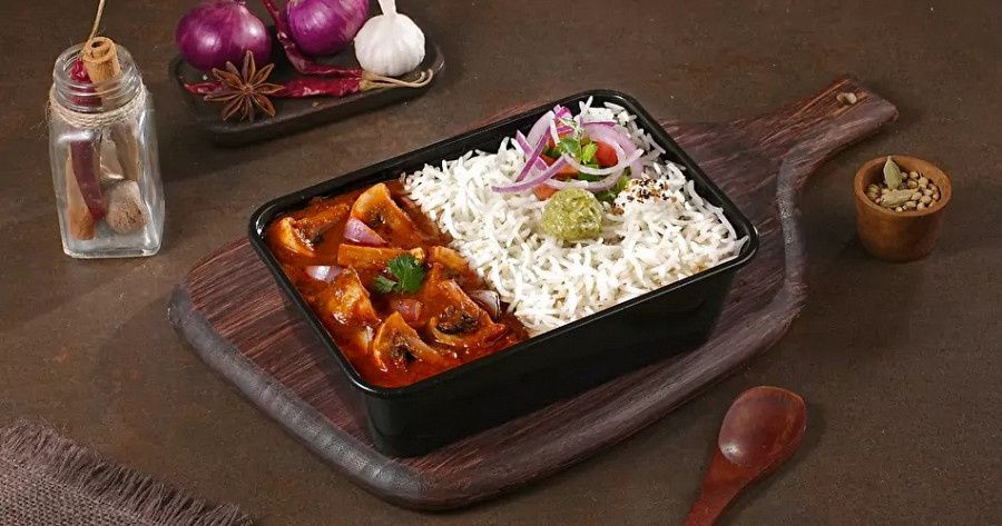 Mushroom Masala Rice Box
