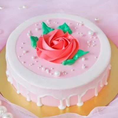 Pink Rose Chocolate Flavor Cake
