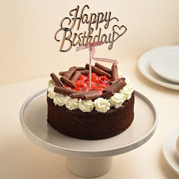 Cherry Kissed Black Forest Birthday Cake