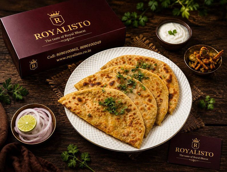 Tawa Aloo Paratha (1 Pcs) With Curd