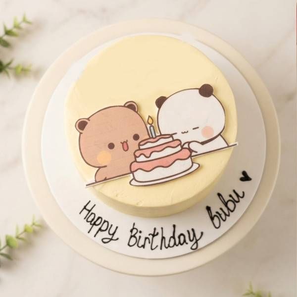 Bubu Dudu Birthday Photo Cake