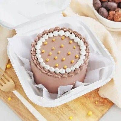 Pearly Indulgence Chocolate Bento Cake