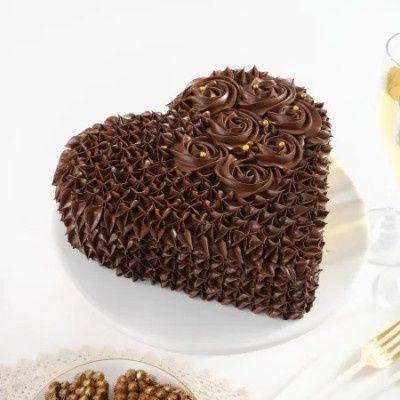 Heart Shape Chocolate Truffle Love Cake