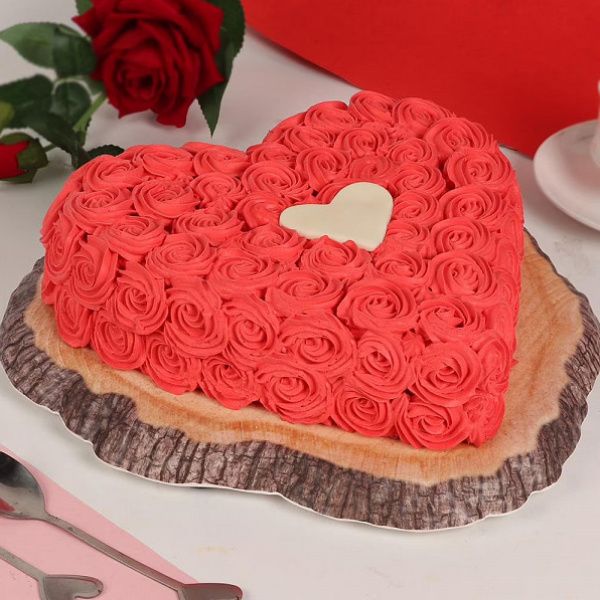 Red Velvet Heart Cake