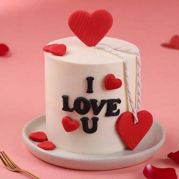 Romantic Love U Hearts Cake