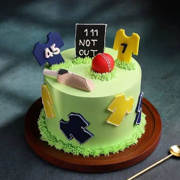 Cricket Fever Theme Cake