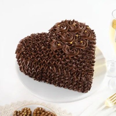 Heart Shape Chocolate Truffle Love Cake