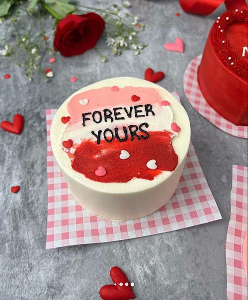 Forever Yours Valentine Cake