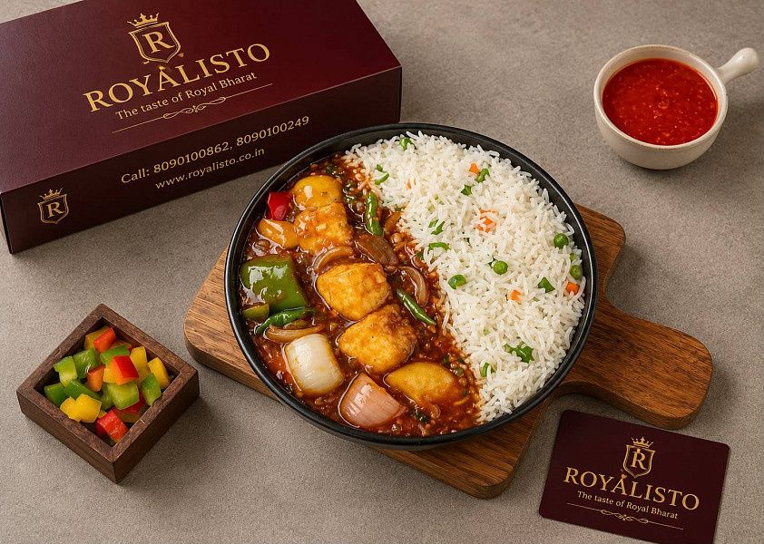 Chilli Paneer With Rice