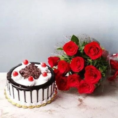 Red Roses Cake Combo For Your Love Ones