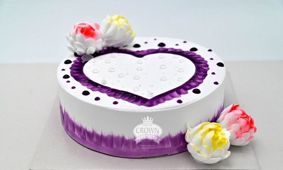 Blueberry Heart Cake
