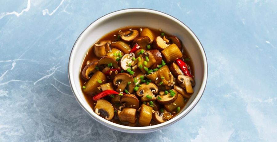 Chilly Mushroom [Gravy]