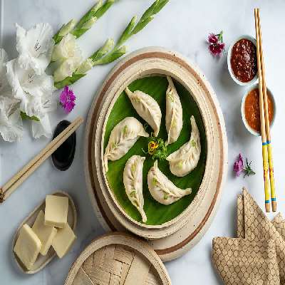 Aloo Cheese Steamed Momo
