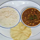 Chole+Plain Rice