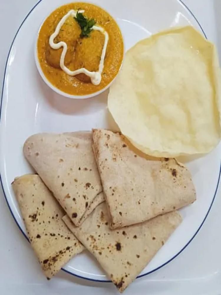 Malai Kofta + Plain Roti (4pc)