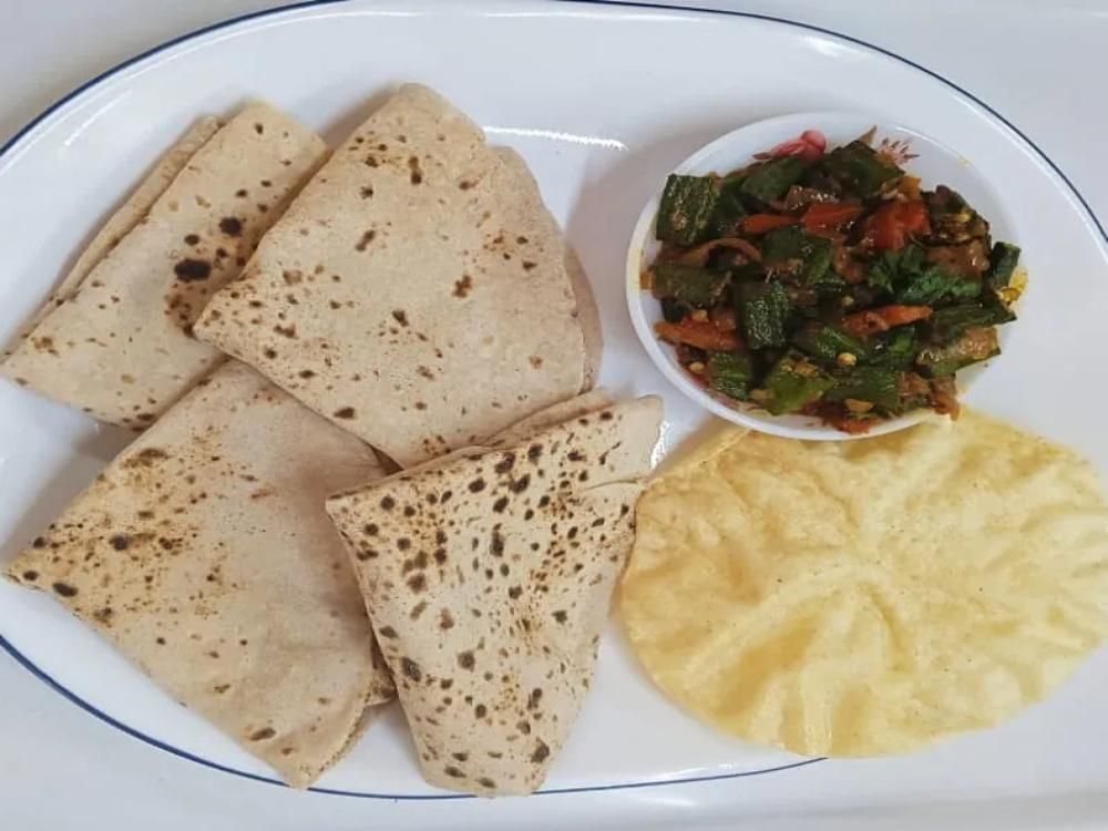 Bhindi Roti Combo