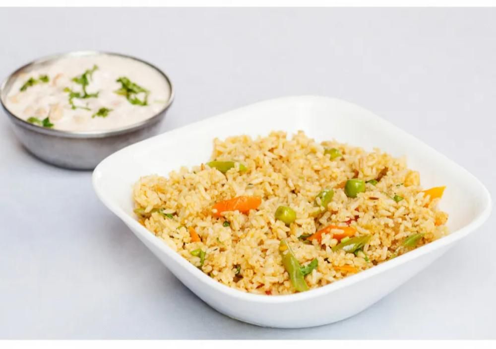 Veg Pulao (With Raita)