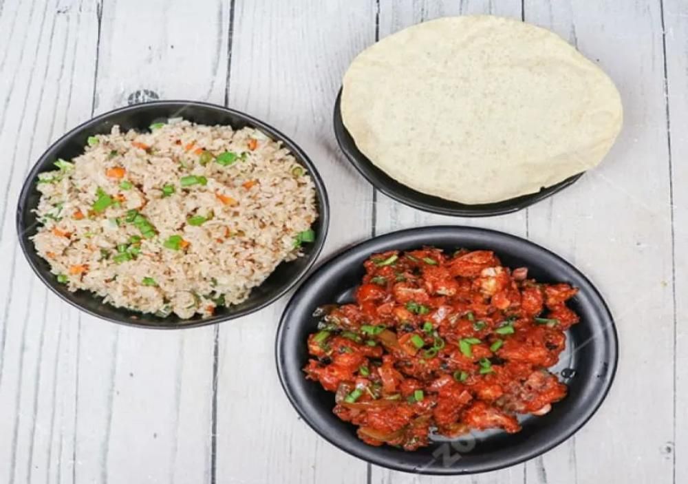 Veg Fried Rice + Gobhi Manchurian
