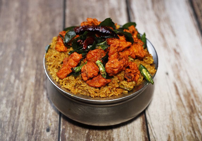 Chittimutyalu Mushroom 65 Biryani